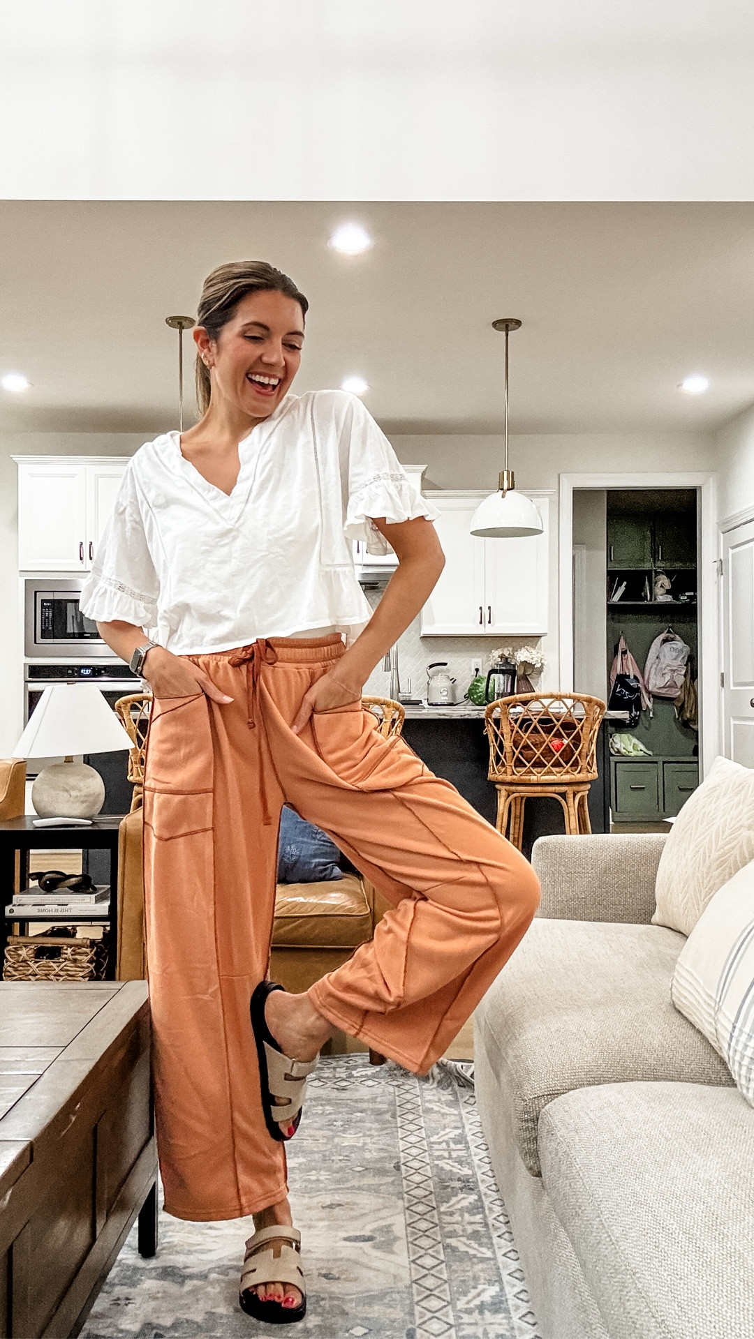 New Amazon arrival! These barrel sweatpants look just like free people. 👀 in a size small in blue, medium in orange.

#LTKOver40 #LTKFindsUnder50