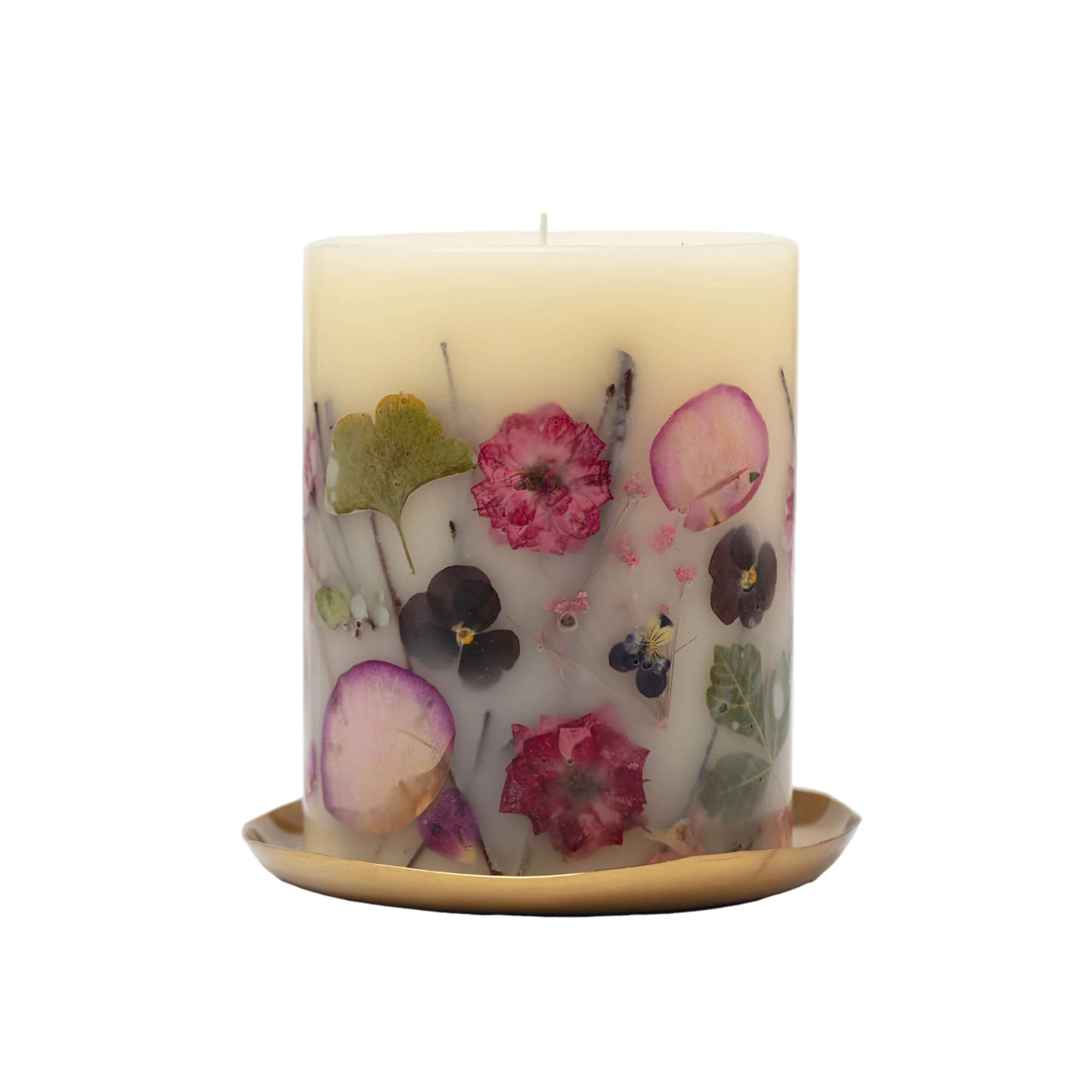 Rachel Parcell + Rosy Rings Peony Medium Round Botanical Candle Plate Set | Rosy Rings