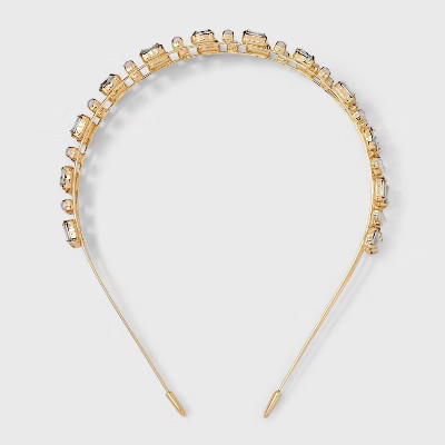 Two Row Stone Headband - A New Day™ Gold | Target