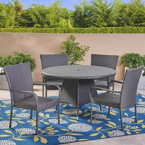 Kiara Round 4 - Person Outdoor Dining Set | Wayfair North America