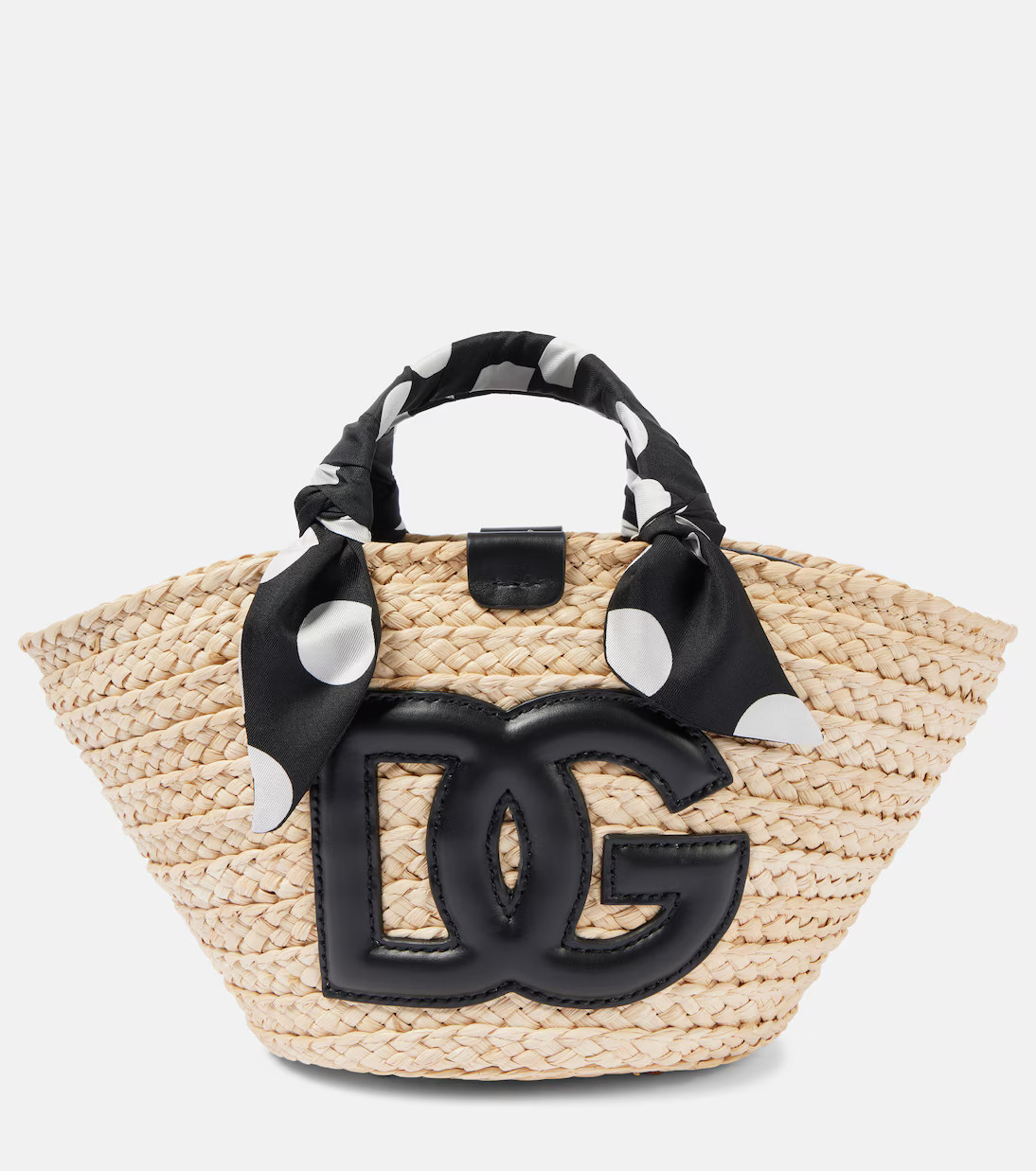 Kendra DG Small raffia basket bag | Mytheresa (US/CA)