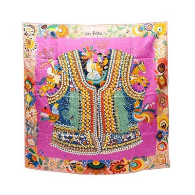 HERMES Costume de Fete Carre 90 Scarf Silk Pink | eBay | eBay US
