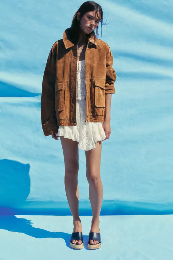 LACE RUFFLE MINI SKIRT | Zara US