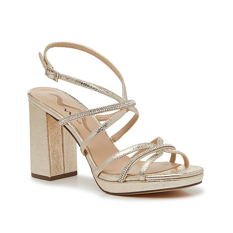 Nina Sonali Sandal | Women's | Gold Metallic | Size 11 | Heels | Sandals | Ankle Strap | DSW