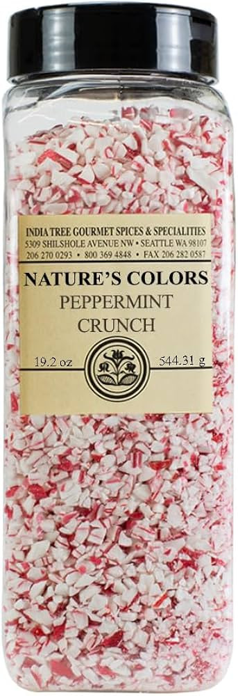 India Tree Peppermint Crunch | Dye-Free Red & White Sprinkles for Cakes, Cookies, and More | 1.5 ... | Amazon (US)