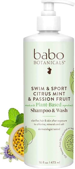Babo Botanicals Swim & Sport Citrus Mint & Passion Fruit Shampoo & Wash - Purifying Cleanser for ... | Amazon (US)