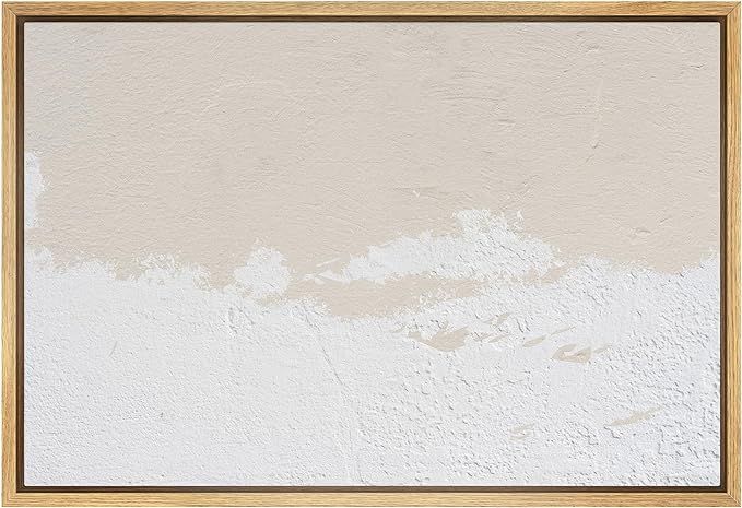 SIGNWIN Framed Canvas Print Wall Art Snowy Winter White Mountain Landscape Abstract Mid Century A... | Amazon (US)
