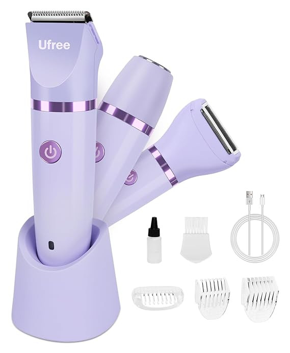Ufree Bikini Trimmer Electric Razors for Women, Rechargeable Pubic Body Hair Trimmer Electric Sha... | Amazon (US)