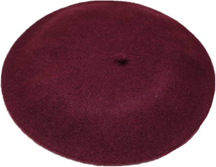 Women's Solid Color Classic French Style Beret Beanie Hat | Amazon (US)