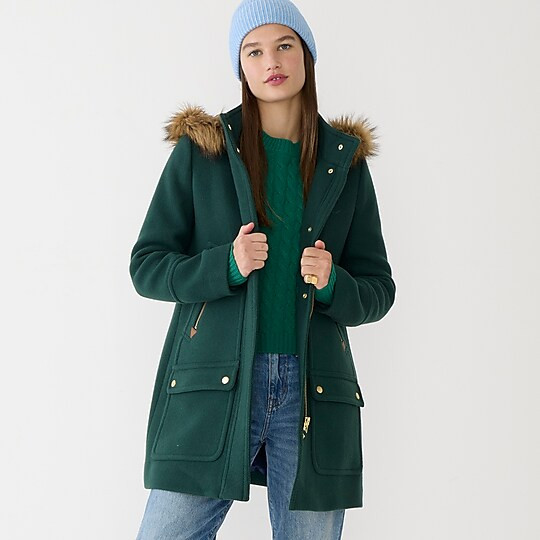 New chateau parka in Italian stadium-cloth wool | J. Crew US