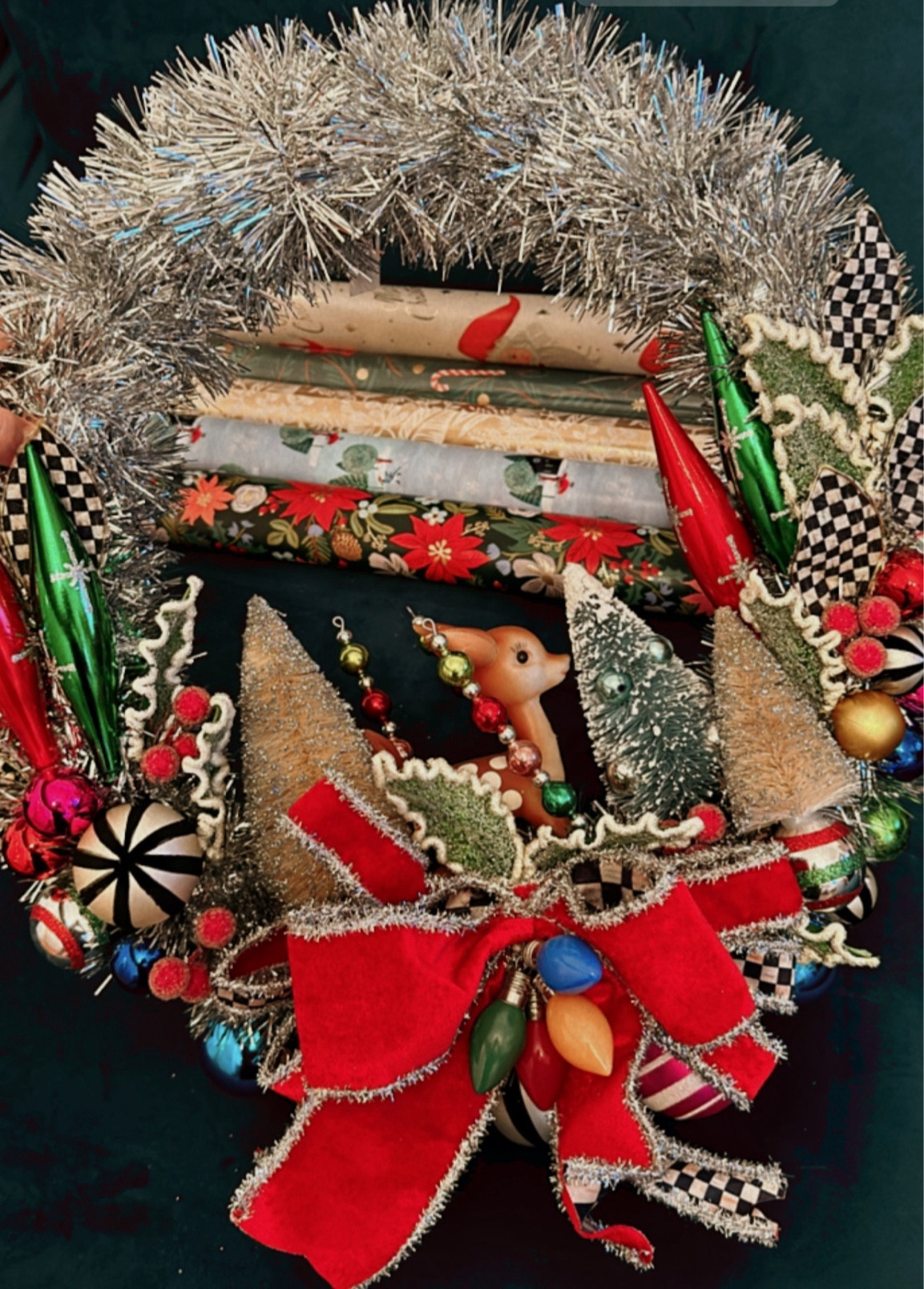 Granny Kitsch Tinsel Wreath curated on LTK
