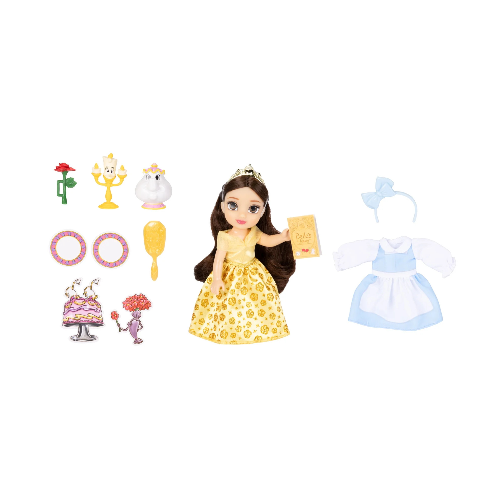 Disney Princess Belle Petite Deluxe Doll Set - Walmart.com | Walmart (US)