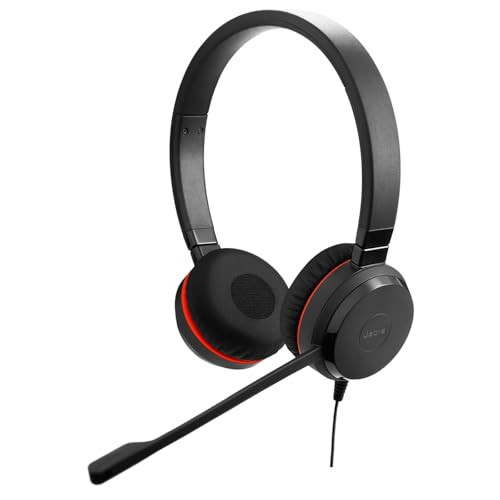 Jabra Evolve 20 SE Wired Dual-Ear Headset with Microphone for Work, USB-A and USB-C Wired Headphones, Works with Online Meeting Platforms, On-Ear Comfort, Connects to Laptops, iPhone & Android Devices | Amazon (US)