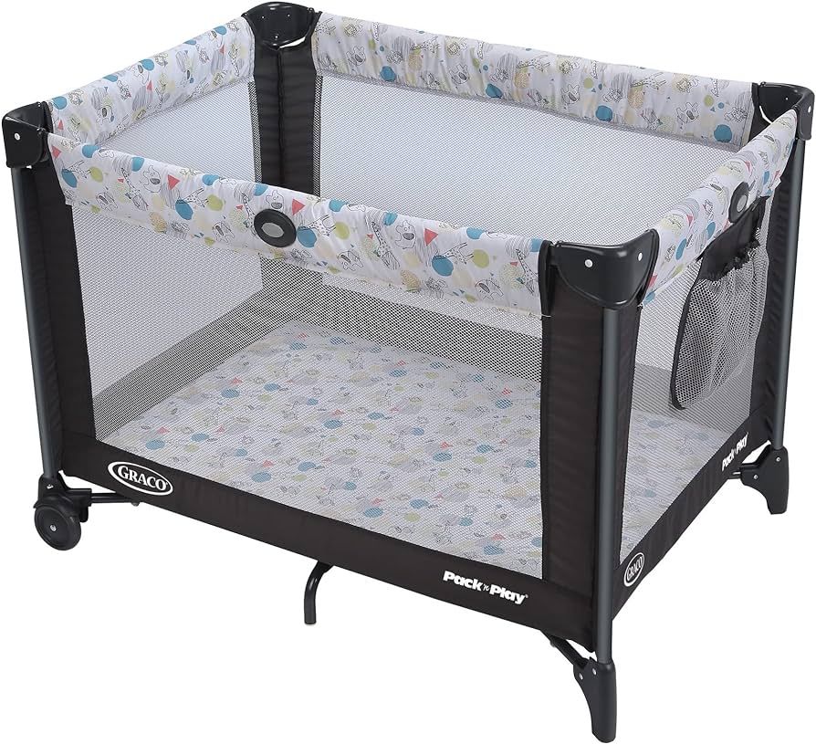 Graco Pack and Play Portable Playard, Push Button Compact Fold, Carnival | Amazon (US)