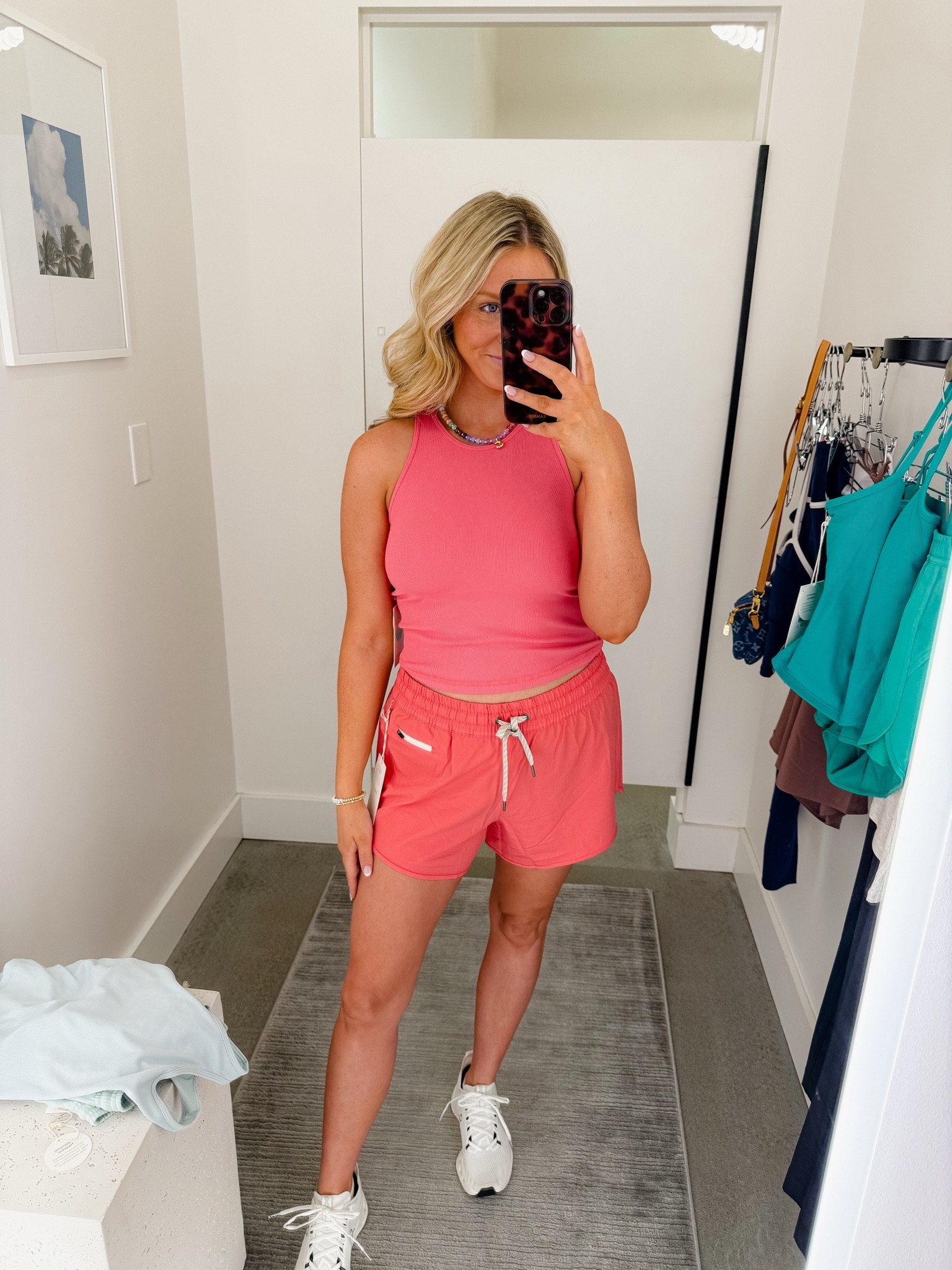 Coral set! Top is M bottoms are a M (but I should have got a small!)

#LTKActive