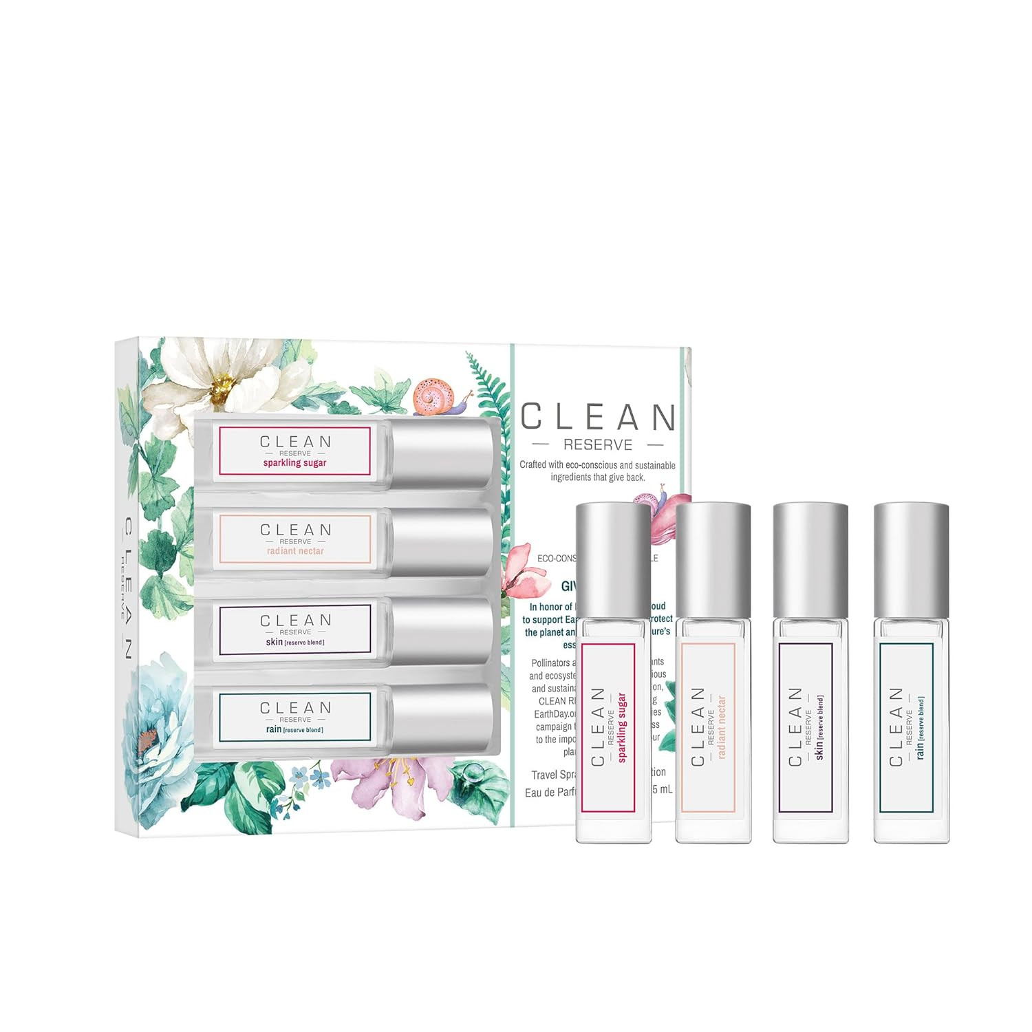 CLEAN RESERVE Eau de Parfum Layering Gift Set | Includes Warm Cotton, Skin, Rain, and Radiant Nec... | Amazon (US)