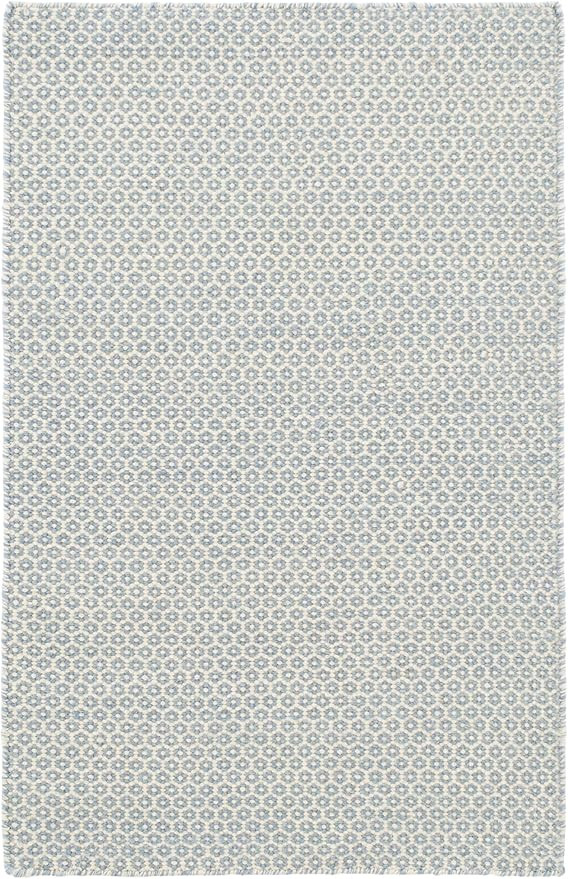 Dash & Albert Honeycomb French Blue/Ivory Handwoven Wool Rug, 2.5 X 8 Feet, Blue Geometric Patter... | Amazon (US)
