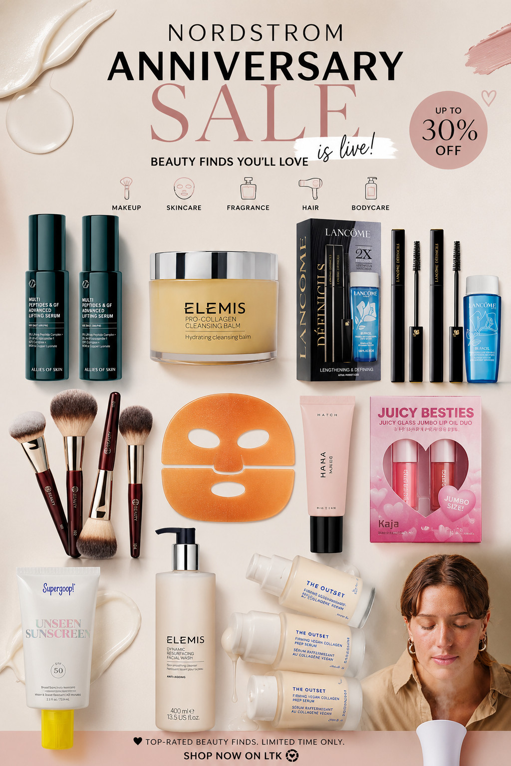 Nordstrom Anniversary Sale is officially LIVE and the beauty deals are TOO good to miss 😍 From everyday makeup essentials to luxury skincare, dreamy fragrances, glossy haircare, and self-care body must-haves — this is the moment to stock up and try those wishlist favorites. I’m talking glowing skin, fresh scents, and salon-level hair at major savings 💖 If you love a good beauty refresh, this sale is literally your sign. Run don’t walk because the best picks always sell out fast ✨

#NordstromAnniversarySale #BeautyDeals #MakeupFinds #SkincareRoutine #FragranceLover #HaircareEssentials #BodycareRoutine #GlowUpSeason #BeautySale #LTKBeauty #LTKSale #SaleAlert #BeautyObsessed #SelfCareVibes #LuxuryForLess #CleanBeauty #EverydayGlam #BeautyMustHaves #SkincareAddict #MakeupLover #NSALE 

 #LTKselfcare #LTKSeasonal #LTKBeauty