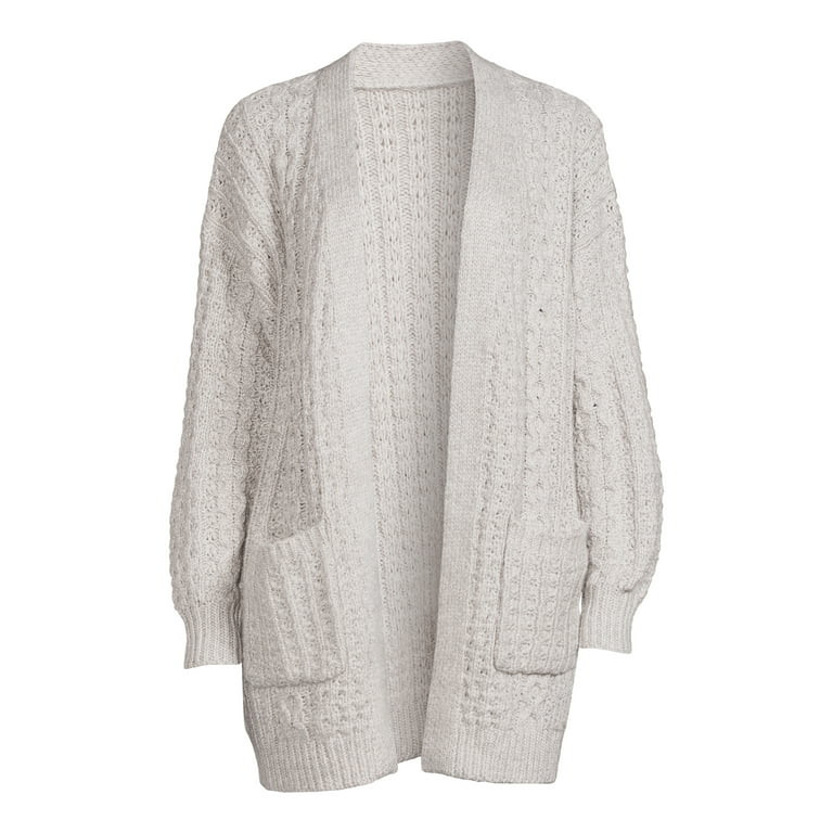 Time and Tru Women's Fashion Cable Cardigan | Walmart (US)