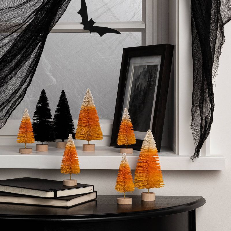 2pk Candy Corn Bottle Brush Halloween Artificial Tree - Hyde & EEK! Boutique™ | Target