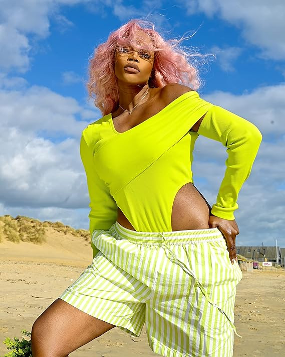 The Drop Women's Sulphur Spring One-Shoulder Bodysuit by @itsjuliettefoxx | Amazon (US)