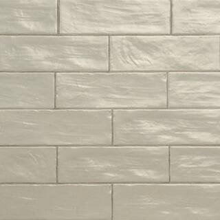 Zelyge Aloe Subway 2.5 in. x 8 in. Satin Ceramic Zellige Look Wall Tile (5.24 sq. ft. /Case) | The Home Depot