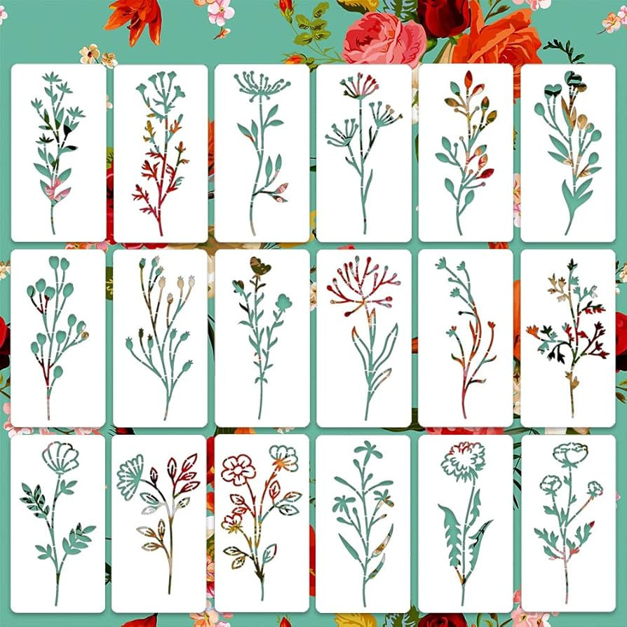 Wildflower Stencils for Painting Flower Stencils Spring Flowers Stencil Bouquet Painting Stencils... | Amazon (US)