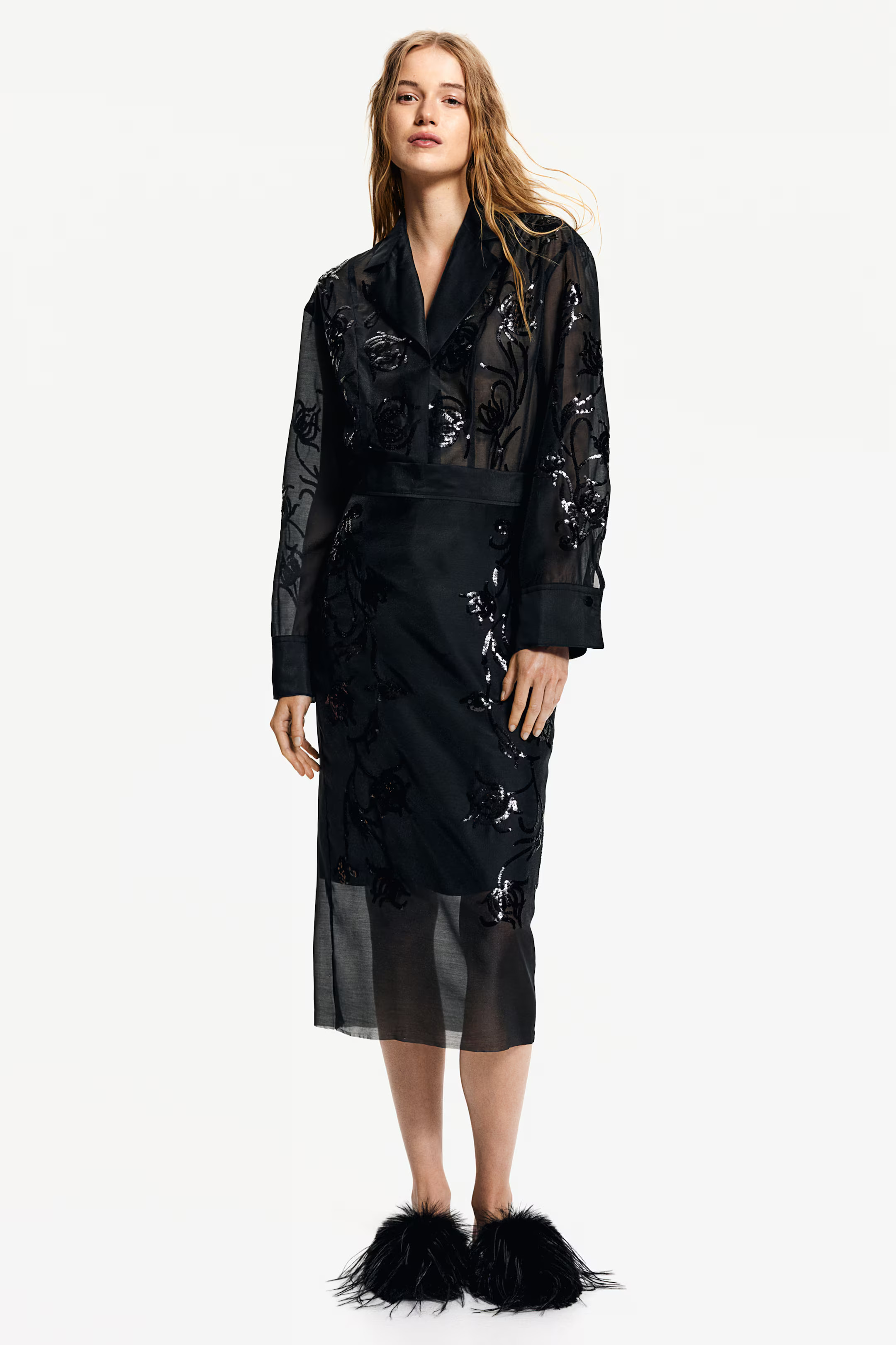 Sequined Organza Shirt | H&M (US + CA)