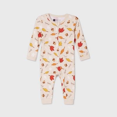 Baby Leaf Print Matching Family Union Suit - Oatmeal | Target