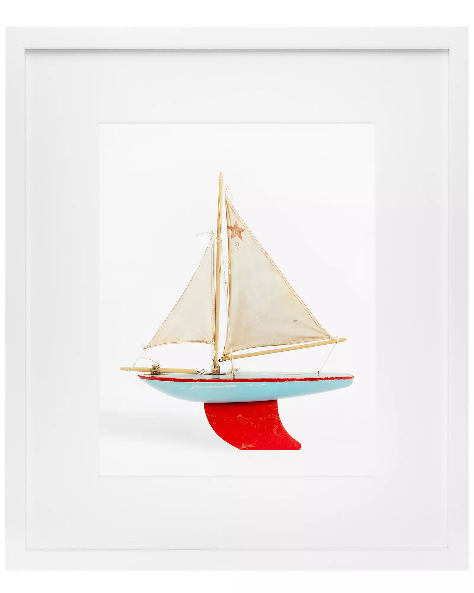 "Red and Blue Boat" by Leslee Mitchell | Serena and Lily