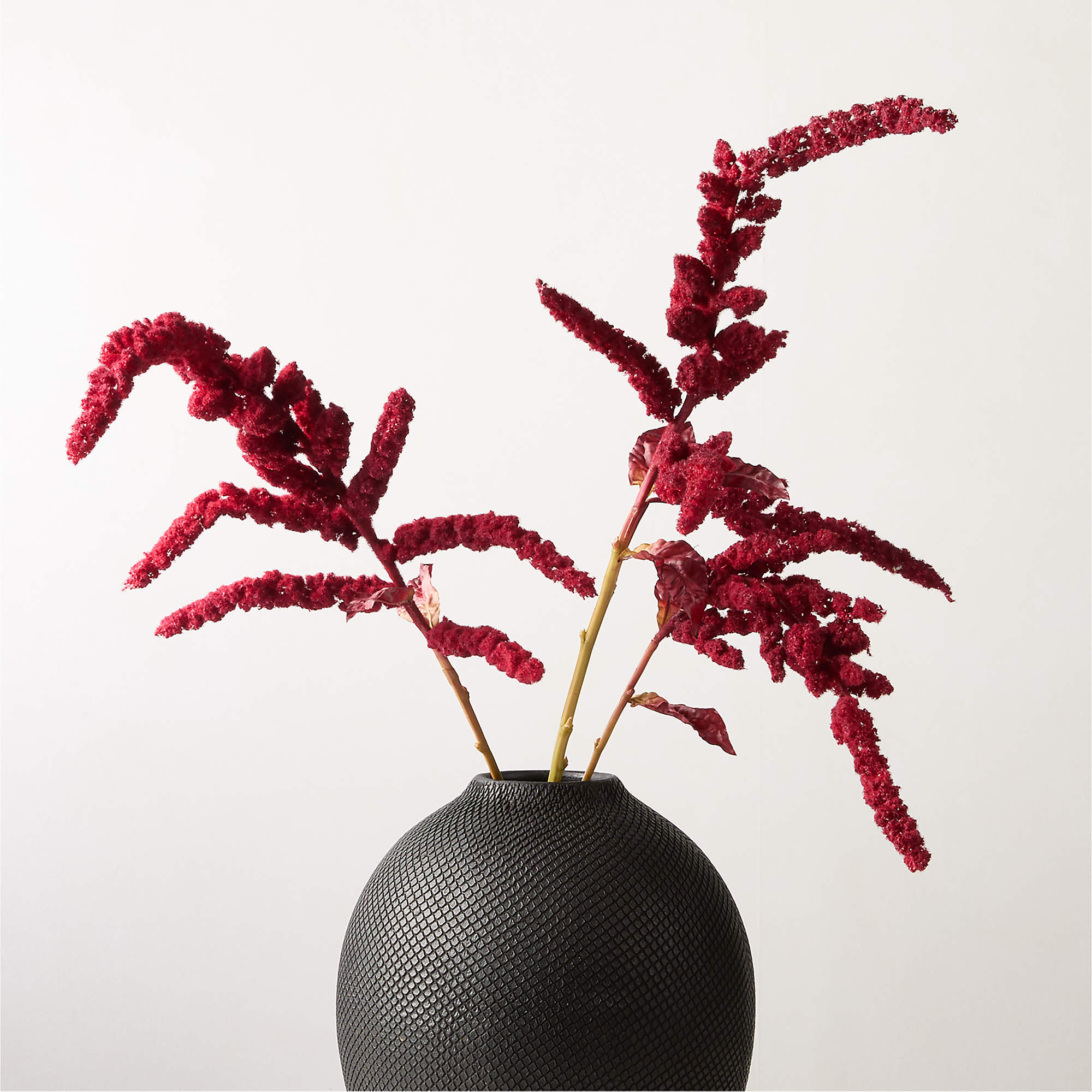 Faux Burgundy Amaranthus Stems Set of 3 + Reviews | CB2 | CB2