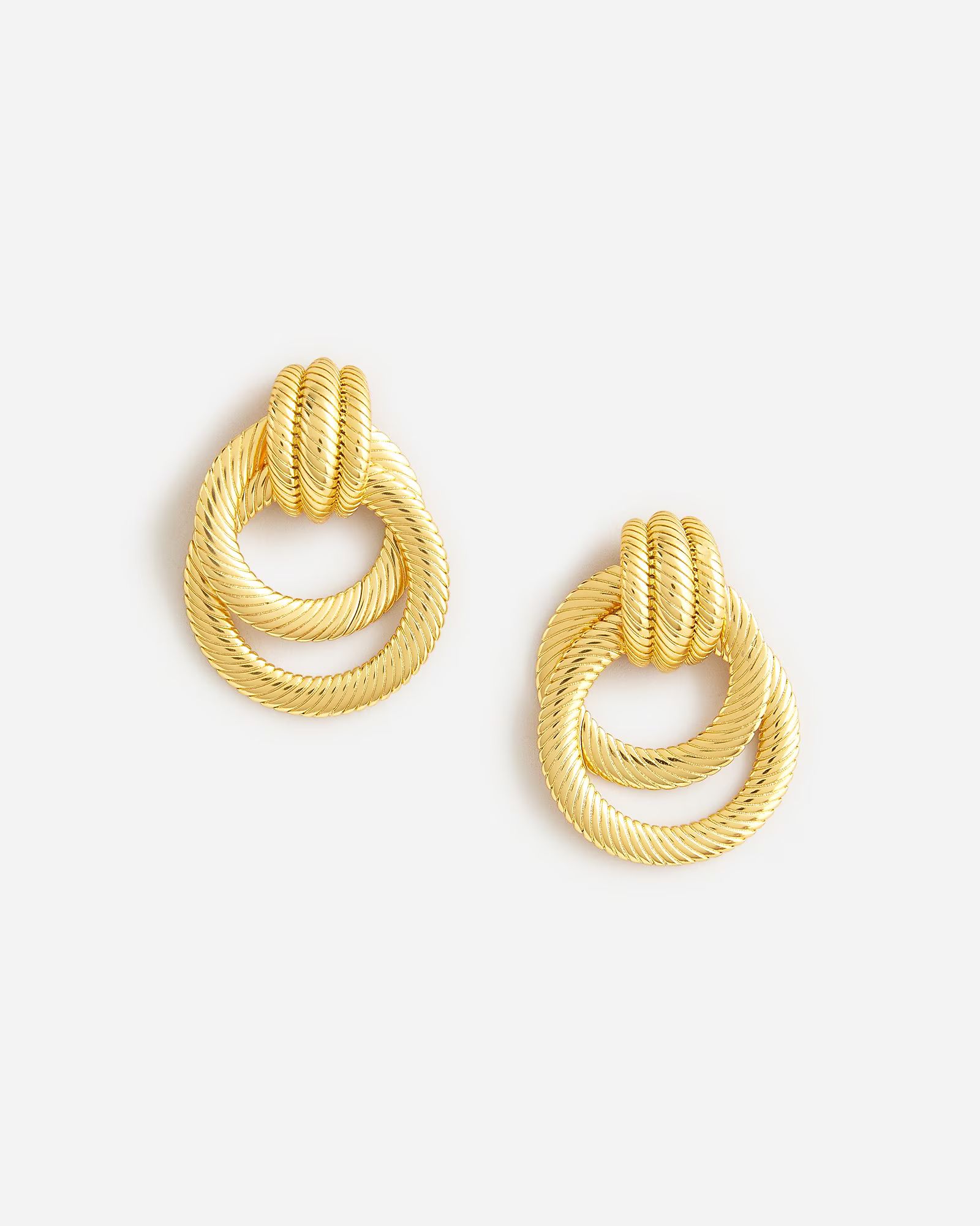 Interlocked textured hoop earrings | J. Crew US