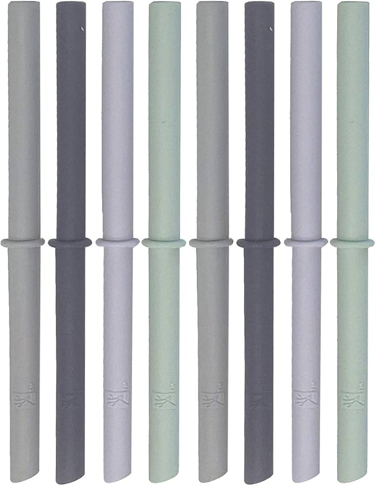 Elk and Friends Adult & Kid's Reusable Silicone Straws with Stopper for 8oz & 10oz Mason Jars or ... | Amazon (US)