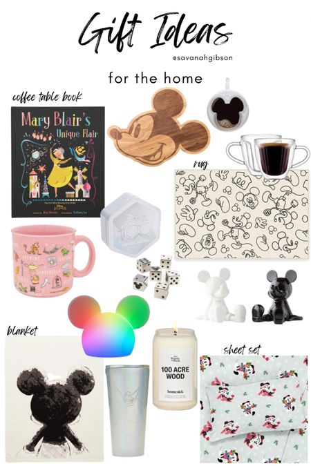 Gift ideas for the Disney lover, home edition.
Blankets 
Rugs
Books
Kitchen gadgets

#LTKHoliday #LTKSeasonal #LTKGiftGuide