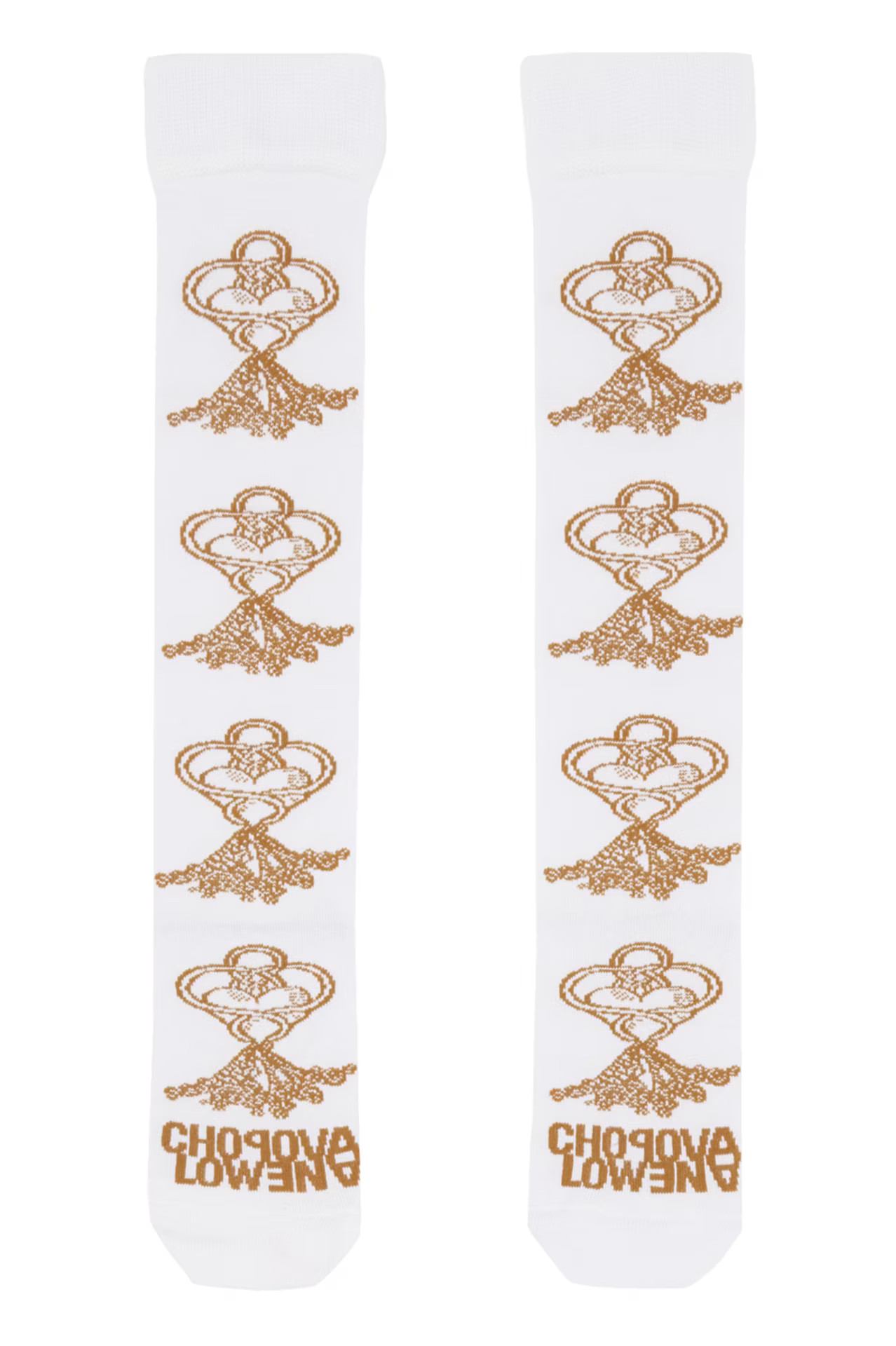 White & Tan All Tied Up Socks | SSENSE