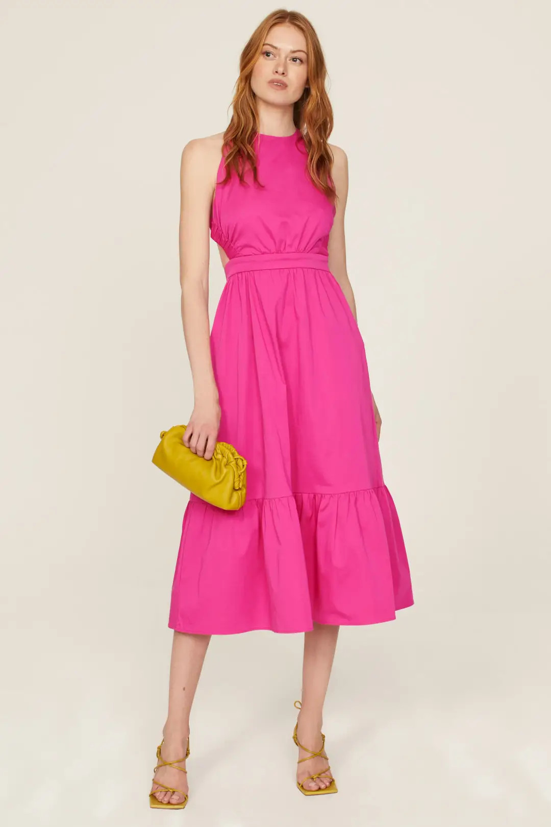 Cross Back Midi Dress | Rent the Runway