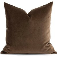 Truffle Velvet Pillow Cover Brown Cozy Neutral Home Decor Designer Throw Decorative One Affirmation Single Sided | Etsy (US)