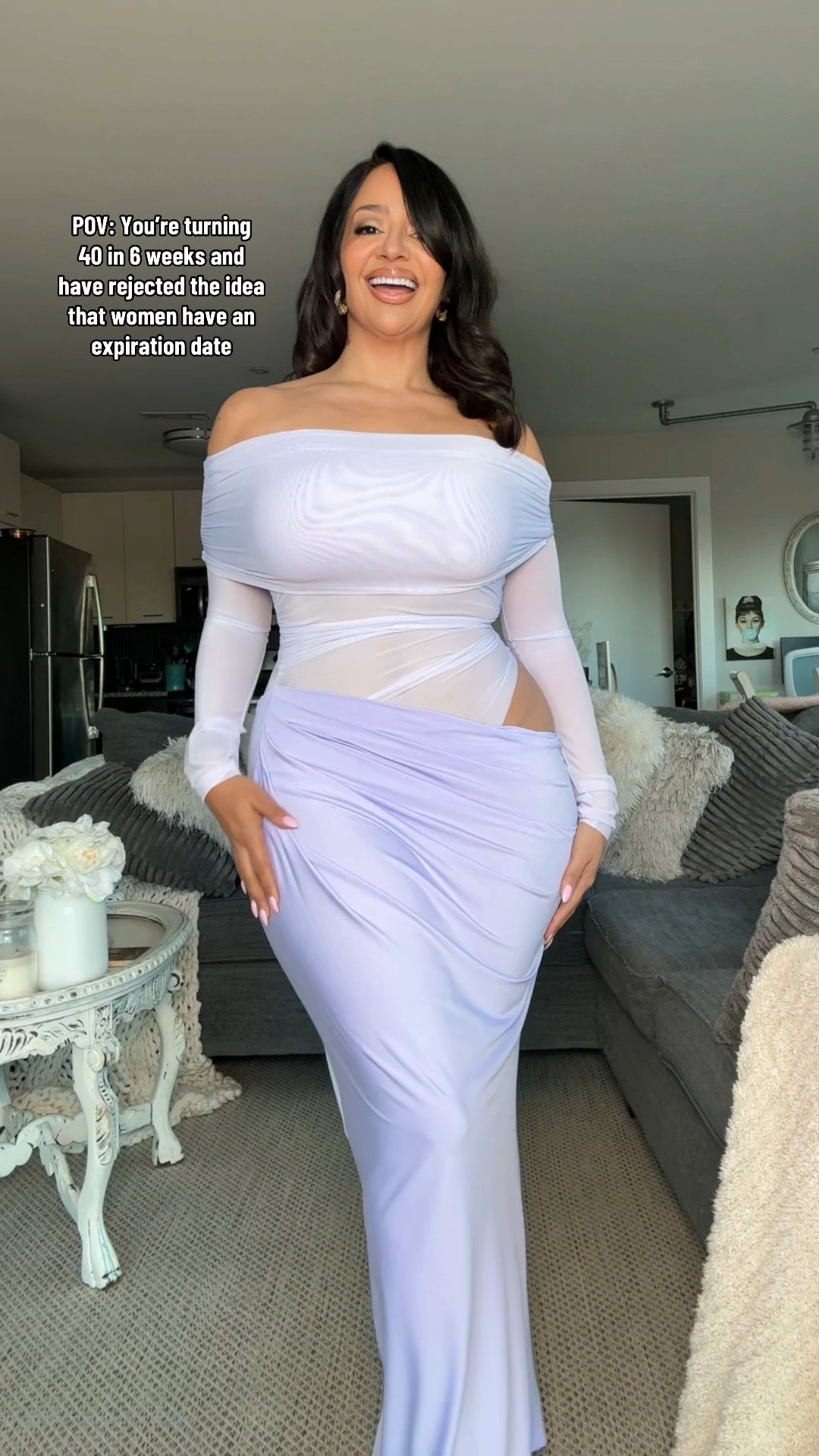 Where are my fellow millennial women who are turning 40 in 2025? Drop a comment 👇🏽 

This dress is the perfect Valentine’s Day outfit for vacation outfit for a romantic dinner on the beach 🏝️ 

Comes in multiple colors and fits true to size!

Sizing ⬇️

5’3 • Size 8 / Medium
Bust: 34DDD
Waist: 28”
Hips: 43”
Wearing Size Medium 

over 40 outfit, vacation outfit, resort wear, Valentine’s outfit, date night outfit, cutout dress, off shoulder dress, ruched dress, maxi dress 

#LTKOver40 #LTKStyleTip #LTKFindsUnder50