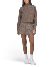 Gingham Printed Weekend Mock Neck Top And Tennis Skort Collection | Workout Sets | Marshalls | Marshalls
