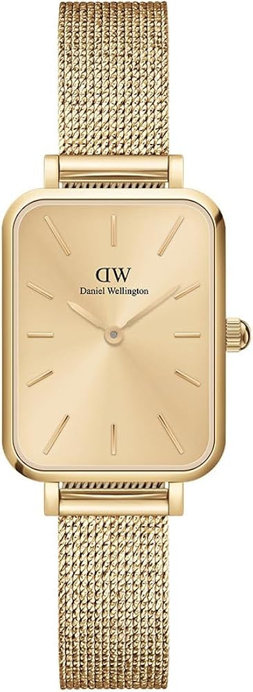 Daniel Wellington Quadro Unitone Women’s Watch – 20x26mm Square Case, Japanese Quartz Movement, Stainless Steel Mesh Strap, Water Resistant, Gold Watch for Women | Amazon (US)