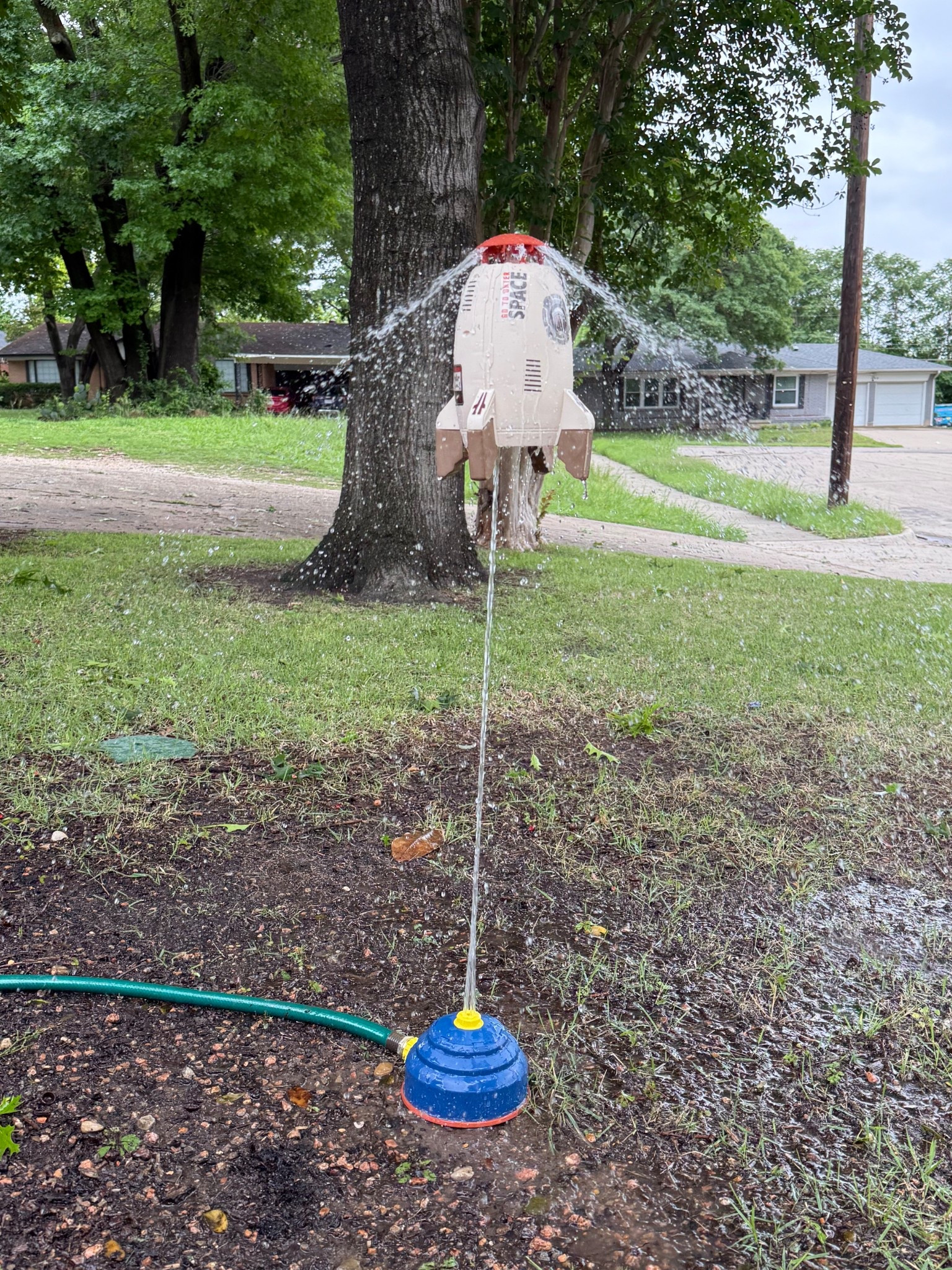 Outdoor hose rocket !! My toddler girls are obsessed with this and will be great in the summer to cool off 

#LTKKids