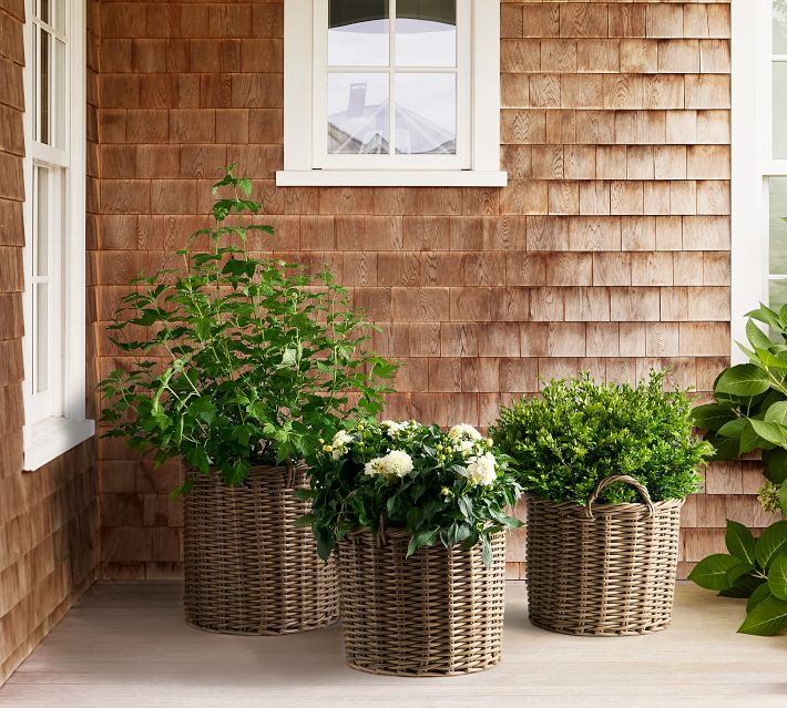 All Weather Woven Planters | Pottery Barn (US)
