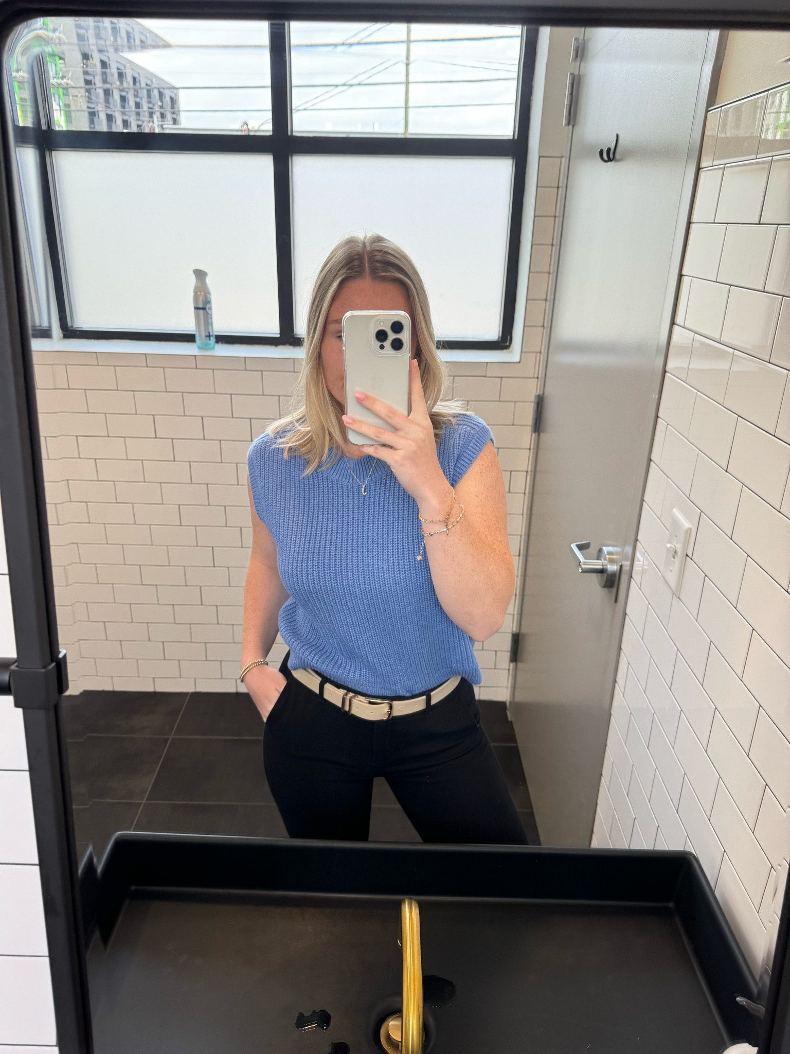 Fav new top for work from Abercrombie! Wearing a small!! 



blue sweater, sweater vest, sleeveless top, work clothes, work outfit, fall sale, ltk sale, sale, abercrombie, workwear, business casual, slacks, business pants, belt, amazon, women workwear

#LTKWorkwear #LTKFindsUnder50 #LTKSaleAlert