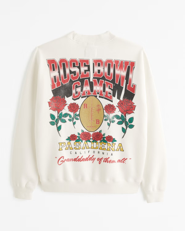 Vintage Rose Bowl Graphic Crew Sweatshirt | Abercrombie & Fitch (US)