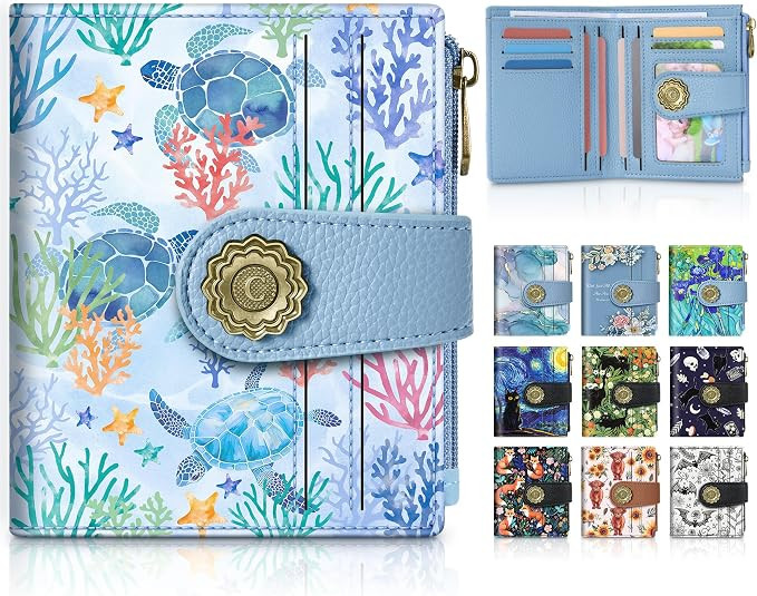 Sea Turtle Small Wallet Woman RFID Blocking | Amazon (US)