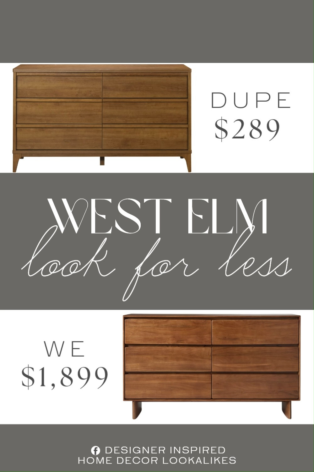 Inspired by West Elm 6-Drawer Dresser. Mid-Century Modern Dresser. Modern Farmhouse Dresser. Solid Wood Dresser. 6-Drawer Wood Dresser. Contemporary Bedroom Storage. Bedroom Storage Solution. Modern Rustic Dresser. 

Home more affordable option find copy cat similar look for less budget friendly affordable cheap cheaper beautiful pretty. Clearance sale coupon code discount code promo code luxury lookalike look a like Inspo inspiration inspired by idea ideas Love like these? I share multiple every day in my FB group.
#westelminspired #drawerdresser #bedroomstorage #modernbedroom #wooddresser #woodfurniture #furniturefinds #bedroominspo 

 #LTKHome