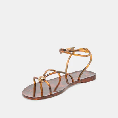 Kenley Vinyl Sandals Tortoise Jelly | DolceVita.com