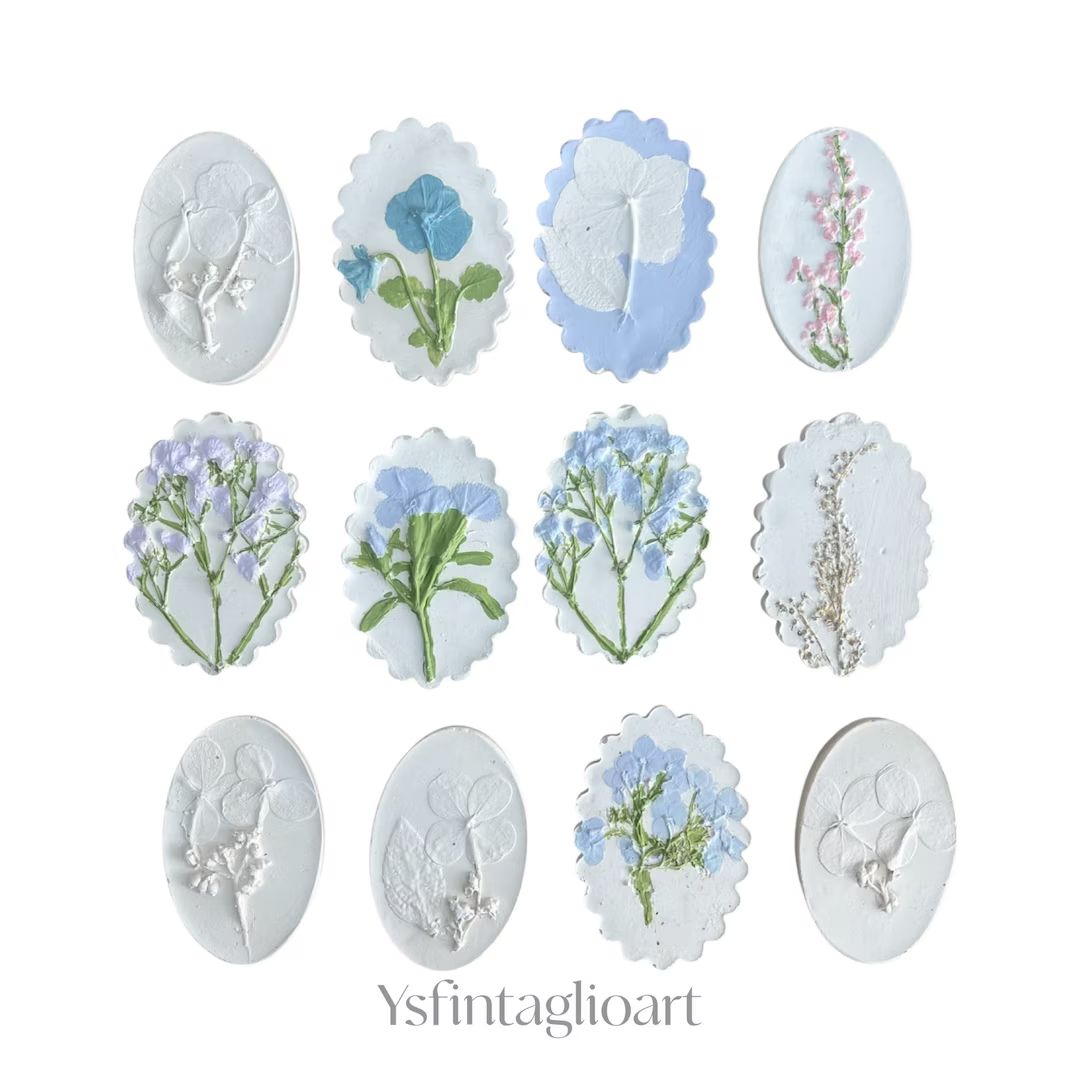 Plaster Floral Botanical Intaglios for DIY Framing - Etsy | Etsy (US)