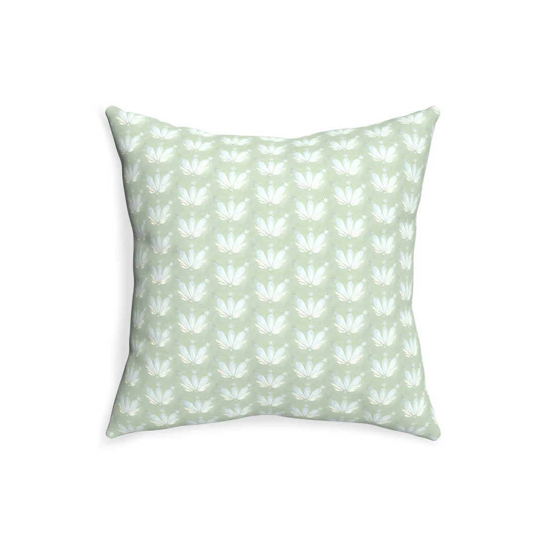 Custom Green and Blue Floral Drop Print Pillows | Pepper Home | Pepper