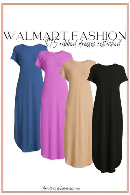 These awesome Walmart dresses have been restocked!! They sold out so quickly. They’re only $15 but feel like they cost a lot more. Softest thick ribbed material. Run TTS. 

Walmart fashion. Walmart finds. LTK under 50. 